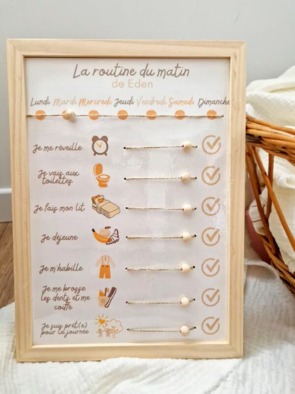 Organisateur «  la routine du soir ou du matin  » – Image 4