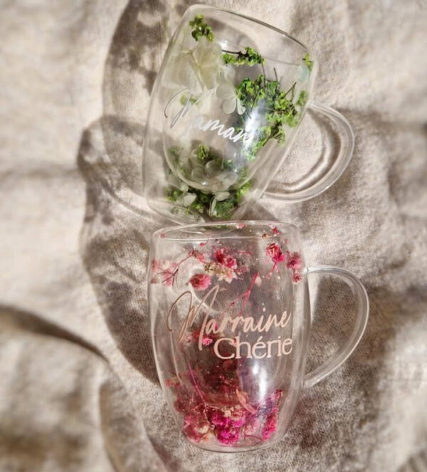 Tasse fleurs séchées