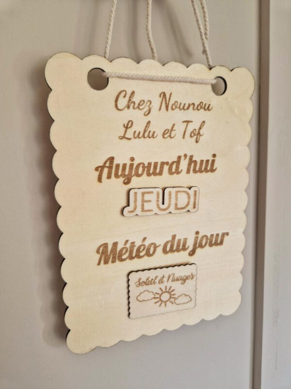 Pancarte "Jour & Météo du jour" – Image 2