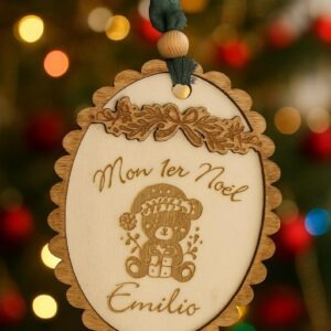 Suspension de Noël bois | Nounours