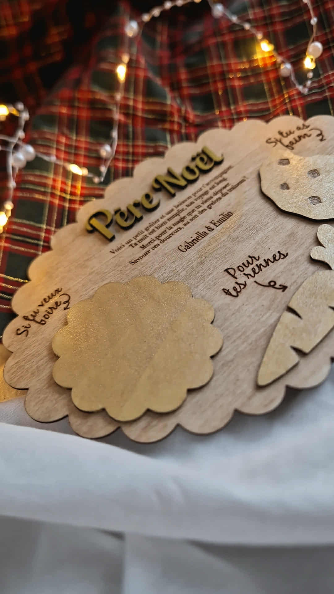 Plateau gourmand pour le Père Noël – Personnalisable – Image 4