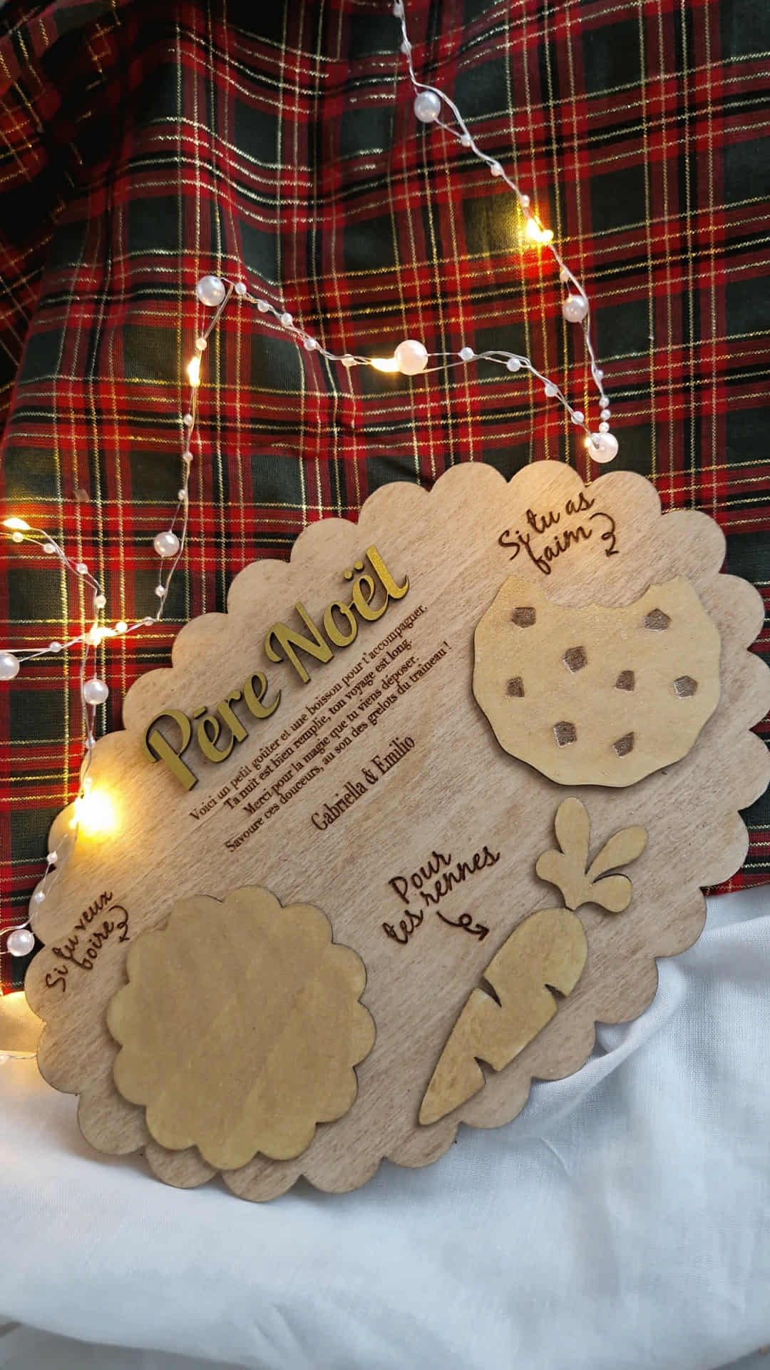 Plateau gourmand pour le Père Noël – Personnalisable – Image 3