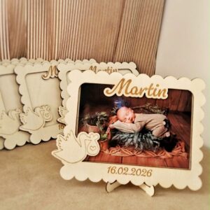 Cadre photo personnalisé en bois 10x15