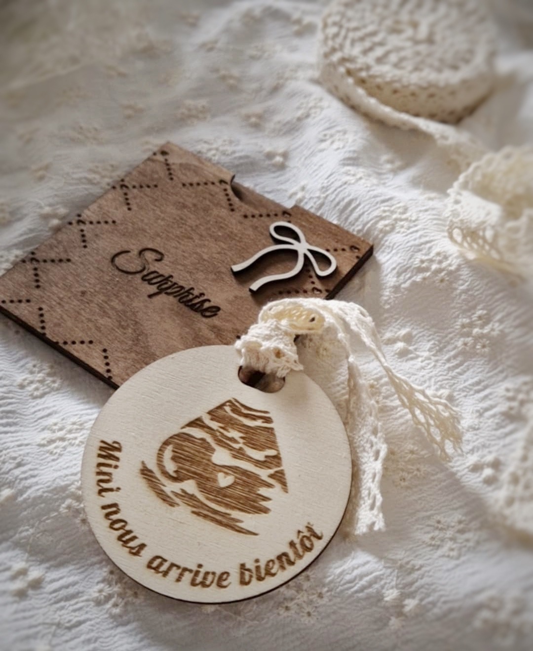 Carte surprise personnalisée avec médaillon