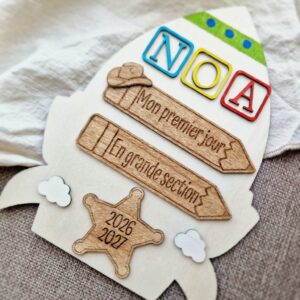 Pancarte rentrée inspiration toy story