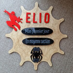 Pancarte rentrée inspiration spider man